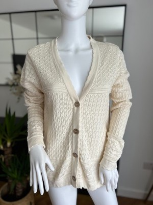 Woolovers Strickjacke Größe M 100% Baumwolle Knopfleiste Langarm