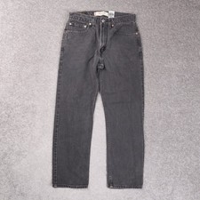 Levi Strauss 505 Mens 31x30 Regular Fit Gray/Black Denim Blue Jeans