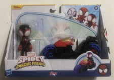 New Hasbro Disney Jr Marvel Spidey His Amazing Friends Spin w/Motorcycle Set
