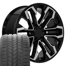 5905 Machined 20x9 Rims 27555r20 Goodyear Tires Set 6x5.5 26et