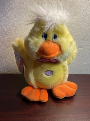 Dan Dee Dandee Easter Duck JELLY BEANS BOW Laughs Wiggles Lights Up Plush VIDEO
