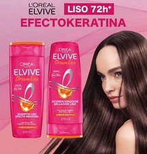 2 Pack Elvive Dream Liso SHAMPOO + CONDITIONER 370ml each