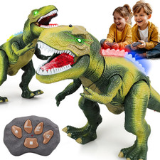 Remote Control Dinosaur Toys,Robot Walking Dancing Dinosaur with Light and Rea