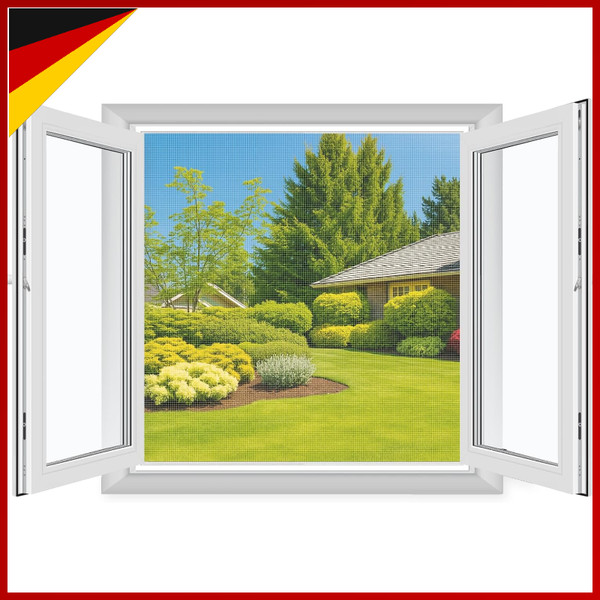 Fliegengitter Fenster 150X180Cm Zuschnitttbar Ohne Bohren Insektenschutz Weiß 4-image