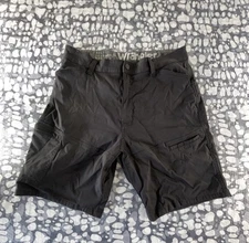 WRANGLER ATG TECH SHORTS MENS SZ 36x9” Black Stretch Nylon Performance