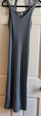 Jonathan simkhai / Long Midi / Bodycon Dress / Dusty Blue / Sz L