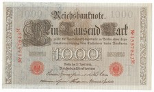 Germany, 1000 (1,000) Mark, 1910, P-44 (44b), aUNC