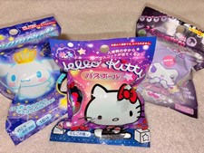 Sanrio Hello Kitty Kuromi Cinnamoroll Light Up Bath Bomb Ball Set of 3 Japan NEW