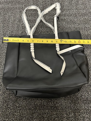 Express Black Leather and Suede Travel Tote - Picture 11 of 11