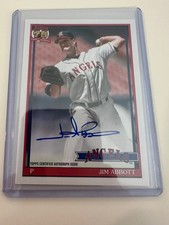 JIM ABBOTT 2026 Topps Series 1 1991 TOPPS AUTO #91A-ABB Angels