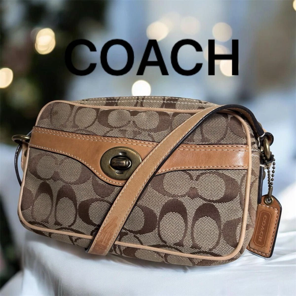Coach Hampton Shoulder Bags Turn Lock Handbags for Women for sale