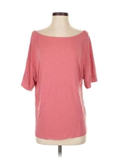 H By Halston Women Pink Short Sleeve T-Shirt S