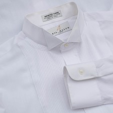 Neil Allyn Tuxedo Shirt Men  s 16.5 White Wing Collar Bib Front L 32/33