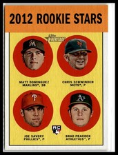 Matt Dominguez / Chris Schwinden / Brad Peacock 2012 Topps Heritage #362 RC