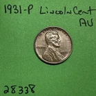 1931-P Lincoln Wheat Cent / Penny 1c AU About Uncirculated
