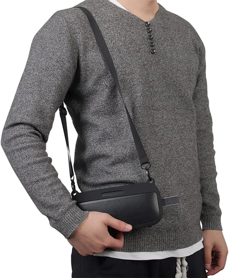 Portable Silicone Protective Cover +Strap For Bose Soundlink Flex Speaker Travel - Image 4 of 4