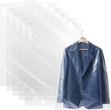 30 Pack Clear Garment Bags-Garment Bags for Hanging Clothes,Clear Plastic Bags,P