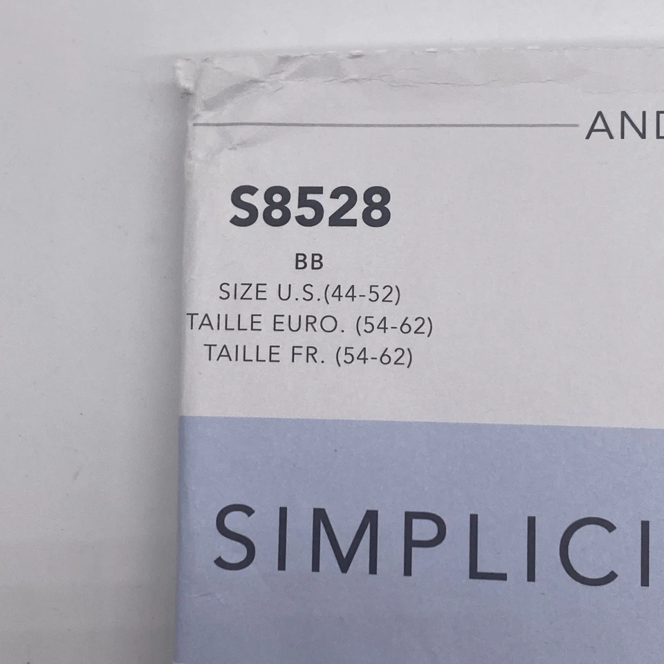 Simplicity Sewing Pattern S8528 Mens Suit Size 44-52 Uncut - Image 4 of 4