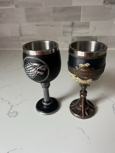 Game of Thrones The Seven Kingdoms Goblet Chalice Cup Winter Is Coming - Picture 2 of 6