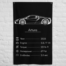Artura 2023 Car Silhouette Flag 3x5 ft Garage Banner Man Cave Wall Decor Gift