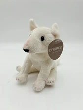 White Bull Terrier Dog Plush Beanbag Stuffed Toy Demdaco Nat & Jules Realistic