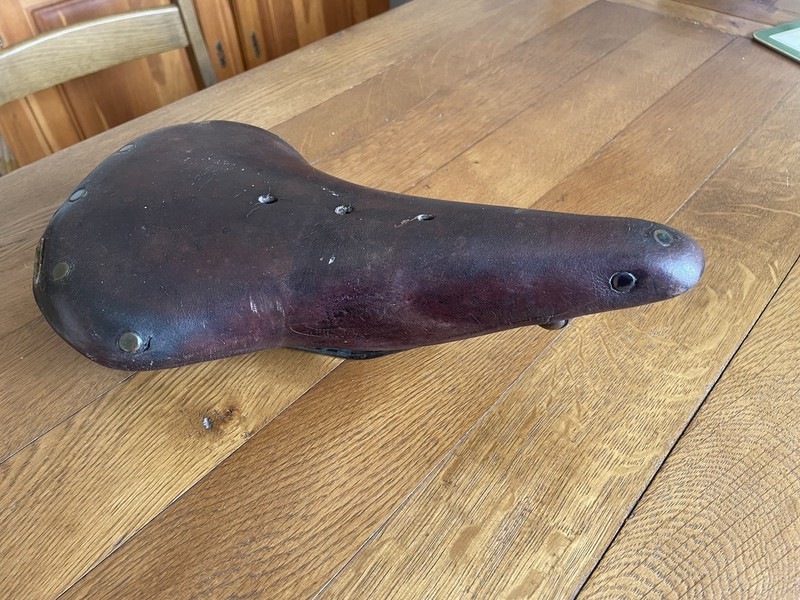 Brooks Sprung Leather Saddle B66 Brown Vintage