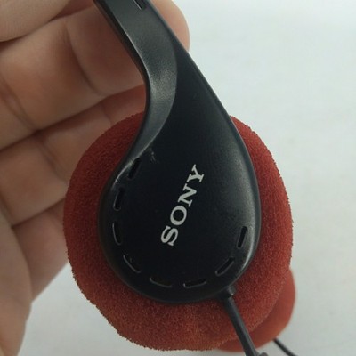 Sony MDR-006 Walkman Stereo Headphones Orange Pads Vintage Retro
