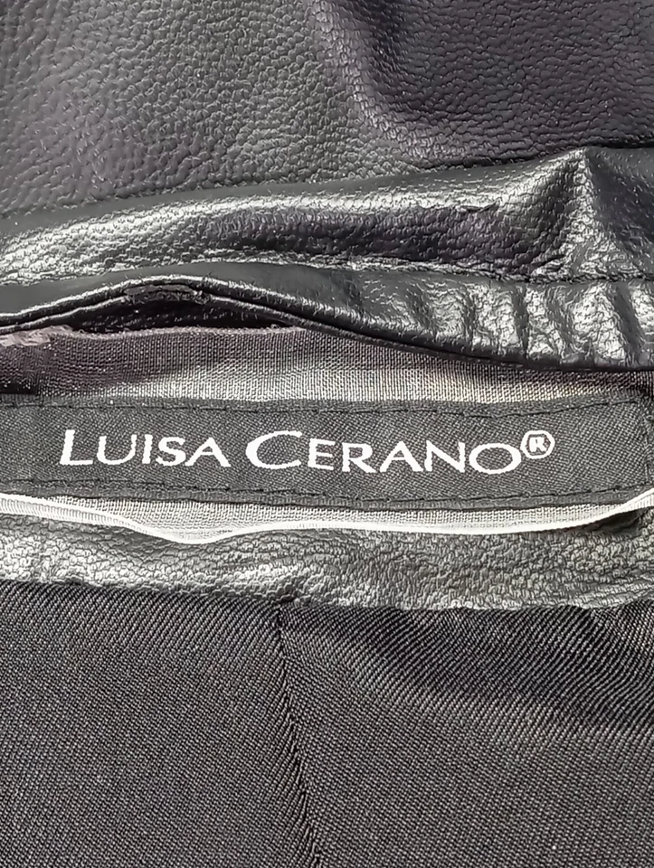 LUISA CERANO Veste en cuir synthétique Dames Veste T EU 36 noir - Photo 4/4