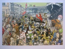 Ancienne CP Carte Postale Martin Veyron Salon BD Angoulême 2002/ Tintin Fusée