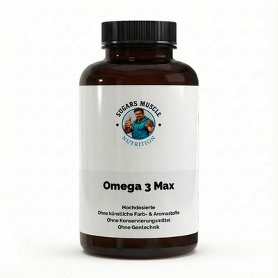 Omega 3 MAX   Fischöl Kapseln mit EPA, DHA & Vitamin E -120 Softgels