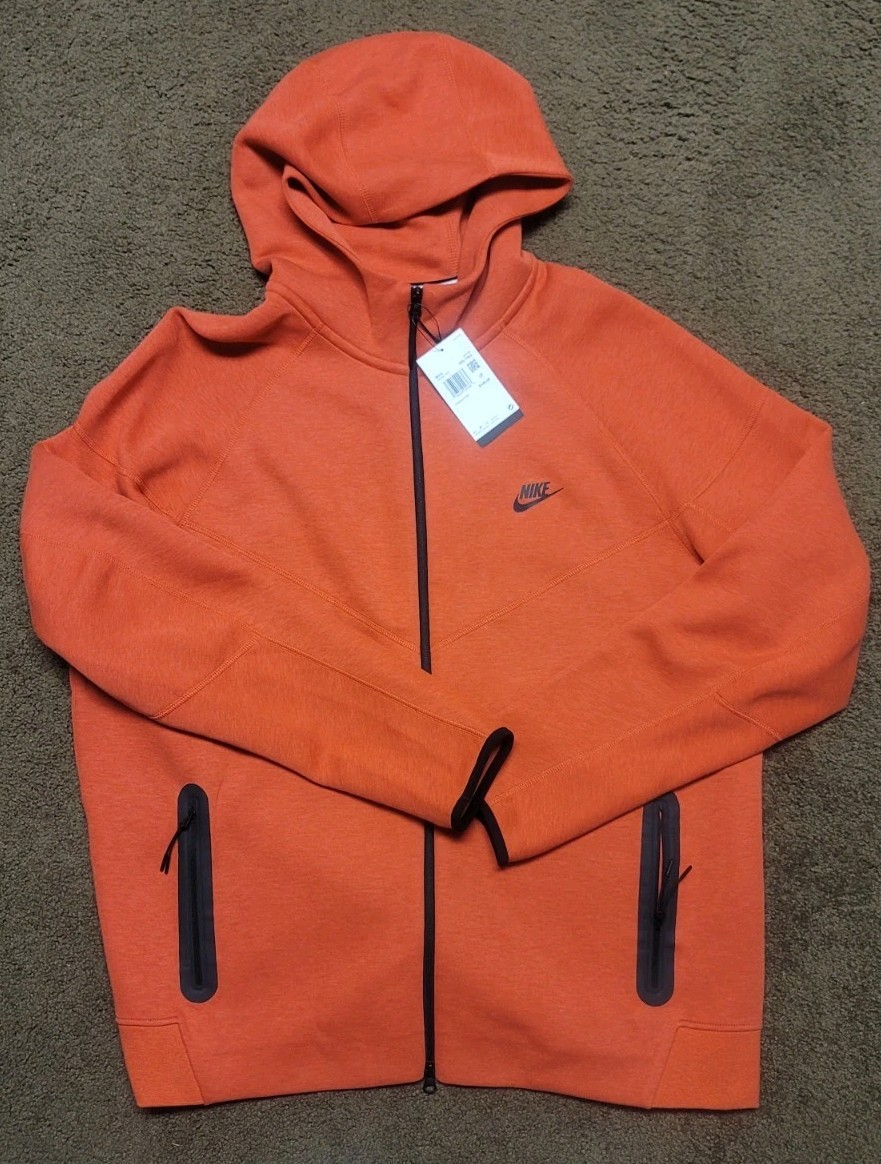 Nike Tech Fleece Windrunner Hoodie Zip Light Red Mens XXL Tall