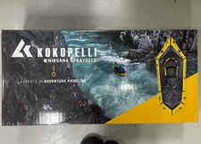 New, Never Opened Kokopelli Nirvana Spraydeck Packraft in Smoke Blue with TiZip 