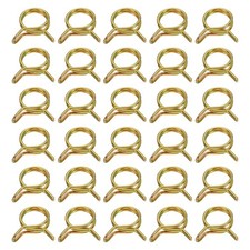 30Pcs 15mm ID Double Wire Spring Hose Clamp Spring Clips Clamps