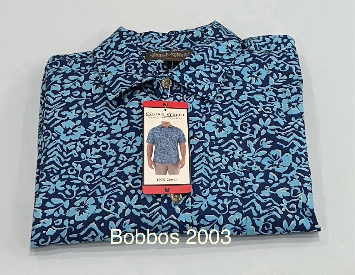 Cooke Street Honolulu Men's Short Sleeve Button Up Shirt, Dark Blue, Size M