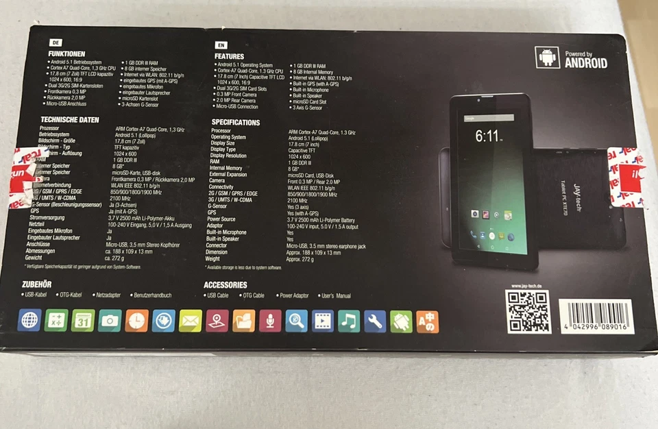 Jay- tech Tablet PC XTE 7D Schwarz - Bild 2 von 3