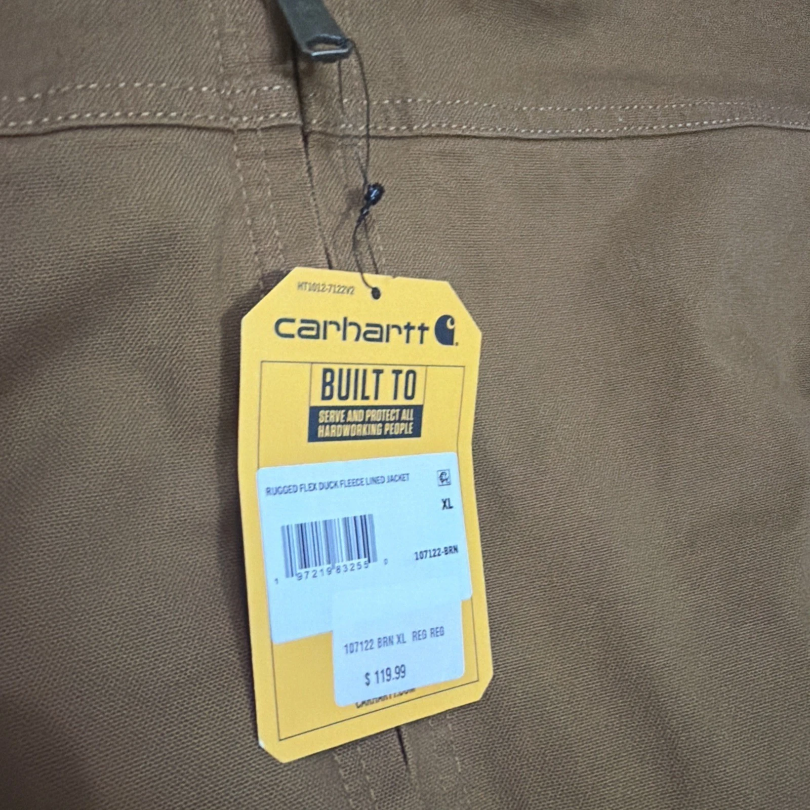 Carhartt Men Rugged Flex Duck Insulated Fleece Lined Jacket MSRP $120 Size XL - product detail image 3