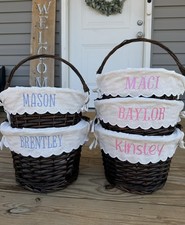 Personalized Embroidered Easter Basket