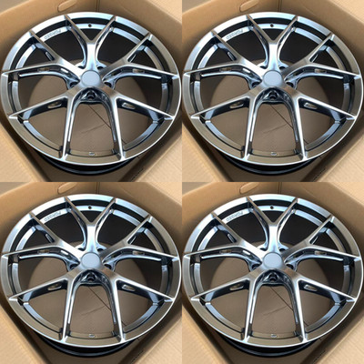 20'' Set of Hyper Black FI-R EVO BBS Style Rims Wheels 20x9'' +35 (5x114.3) CB73.1