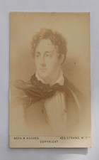 CDV FEAT. AN ENGRAVING OF ROMANTIC POET LORD BYRON, BY MEEK & HUGHES OF LONDON