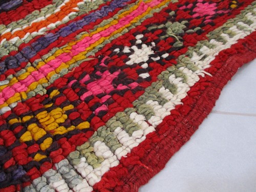 Vintage Moroccan Azilal Rug Handmade Red Carpet Berber Boujad Area Tribal Wool - Picture 7 of 24