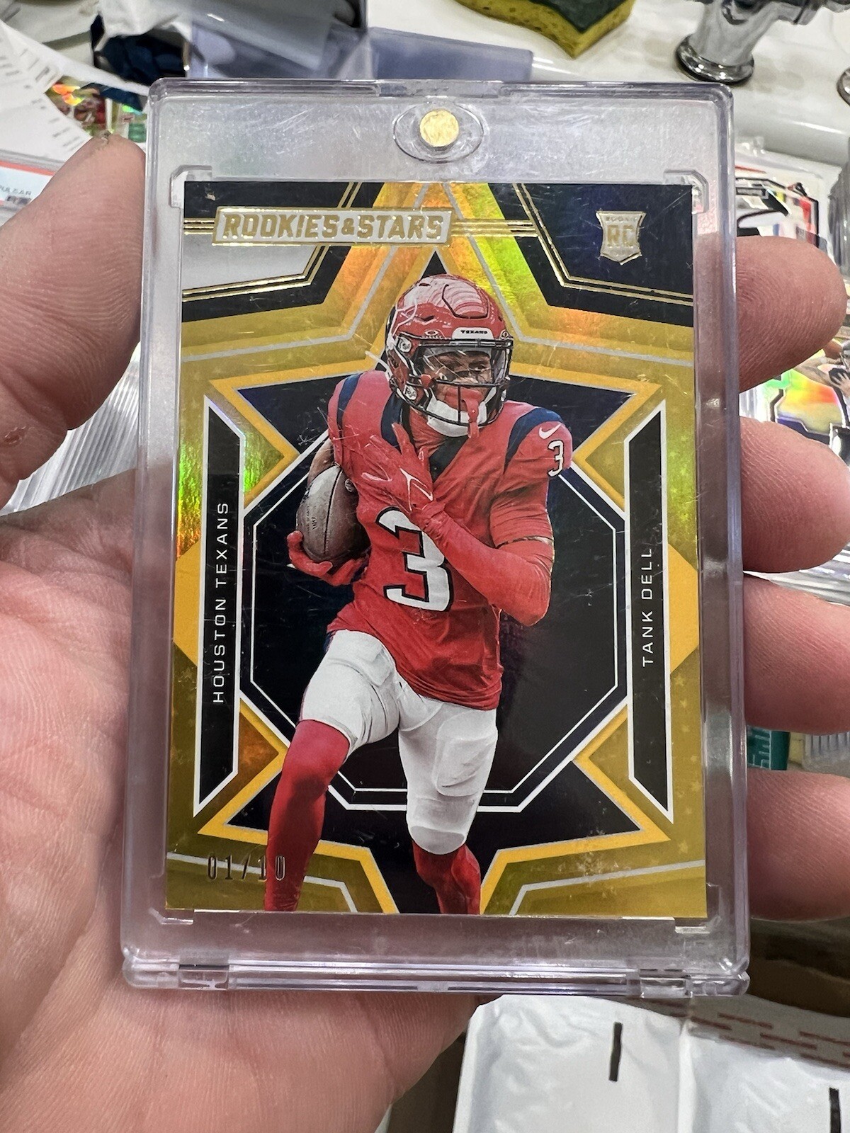 2023 Panini Rookies & Stars - Rookies Gold #184 Tank Dell /10 (RC)