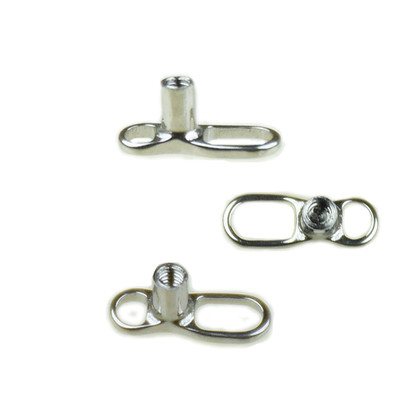 TITAN 2 Loch Dermal Anchor Anker Platte 1,6mm mit 1,2mm Gewinde Sternum Surface