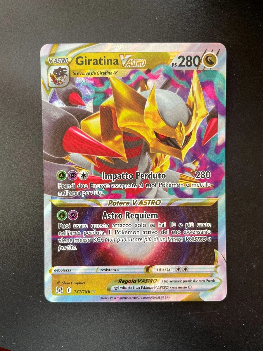 CARTA POKEMON GIRATINA V ASTRO 131/196 ORIGINE PERDUTA in Italiano
