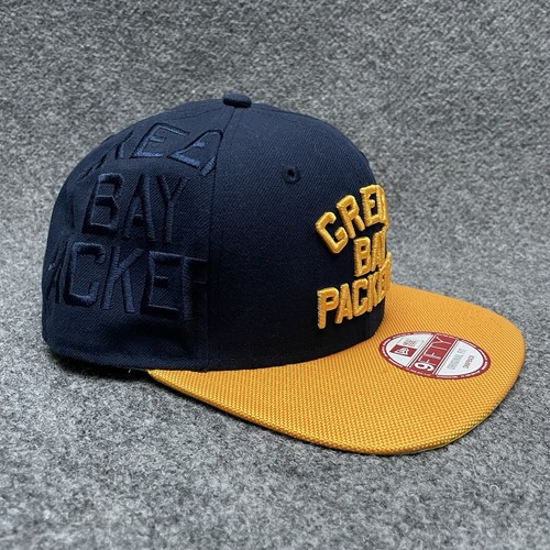 Green Bay Packers Hat Cap Mens Blue New Era 9Fifty Snapback Adjustable NFL