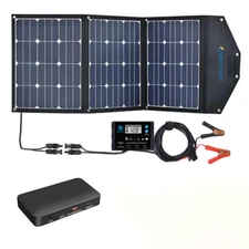 LTK 120W Foldable Solar Panel Kit With Included ProteusX 20A Charge Controller