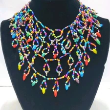 Signature studio Multi color beaded necklace NWT