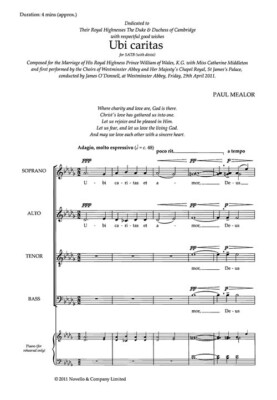 Ubi Caritas SATB divisi Paul Mealor