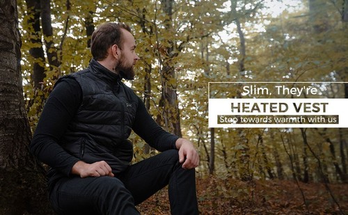 HENNCHEE Men Women XS/S HEATED LIGHTWEIGHT VEST+5V 12000mAh BATTERY BLACK Jacket - Picture 8 of 24