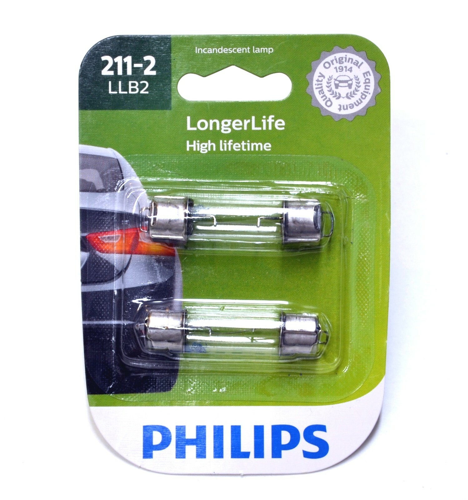 Philips LongerLife 211-2 12.42W Two-Bulb Step Door Light Replacement Compatible with OE Stock Models