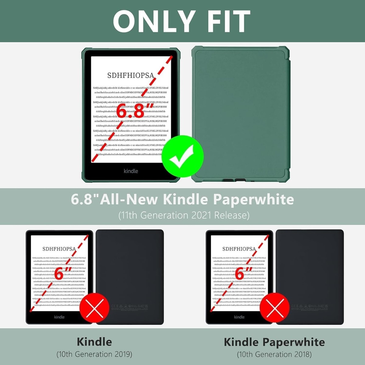 TQQ Kindle Paperwhite Case 6.8 inch Compatible with 11th